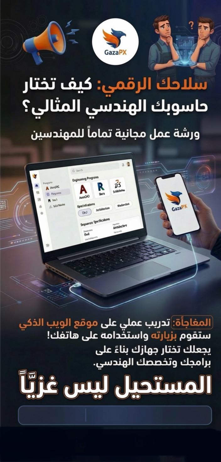 ورشة ومنصة رقمية لاختيار الحاسوب المناسب للتخصصات التقنية